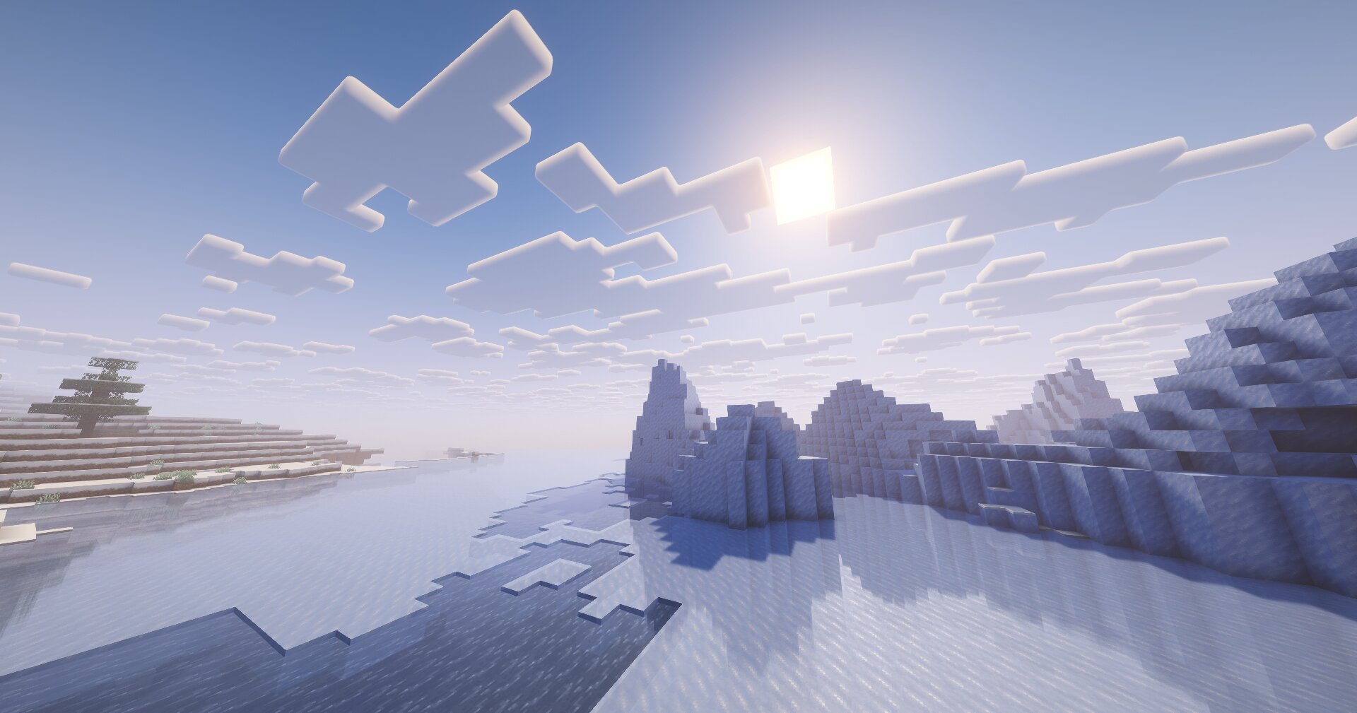Zamrzlý oceán s ledovci na serveru SeallyCraft